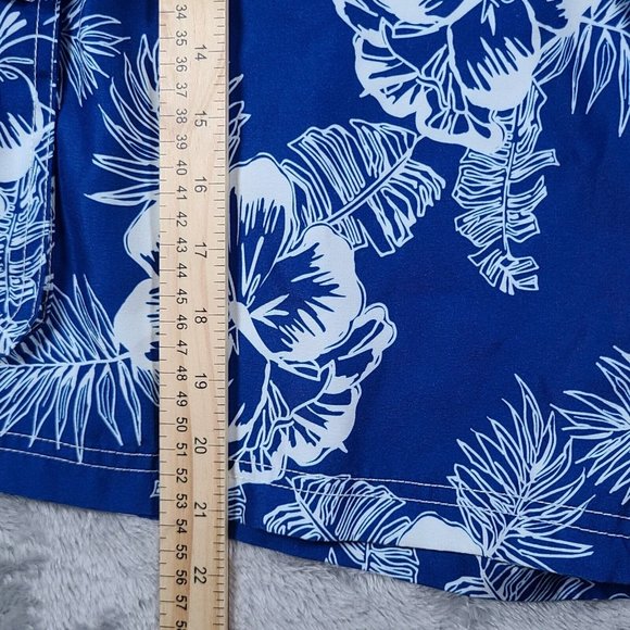 OP Shorts Mens 40/42 Blue Hibiscus Hawaiian Board Surf Swim Trunks Ocean Pacific - Picture 8 of 9